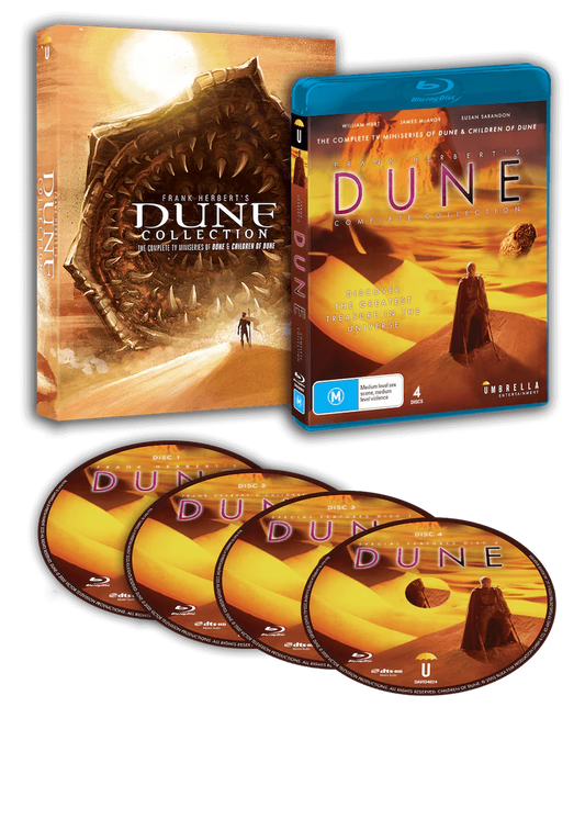 Frank Herberts Dune & Children of Dune 4 Disc Set (2000, 2003) Blu-ray with Slipcase (Umbrella/Region Free)