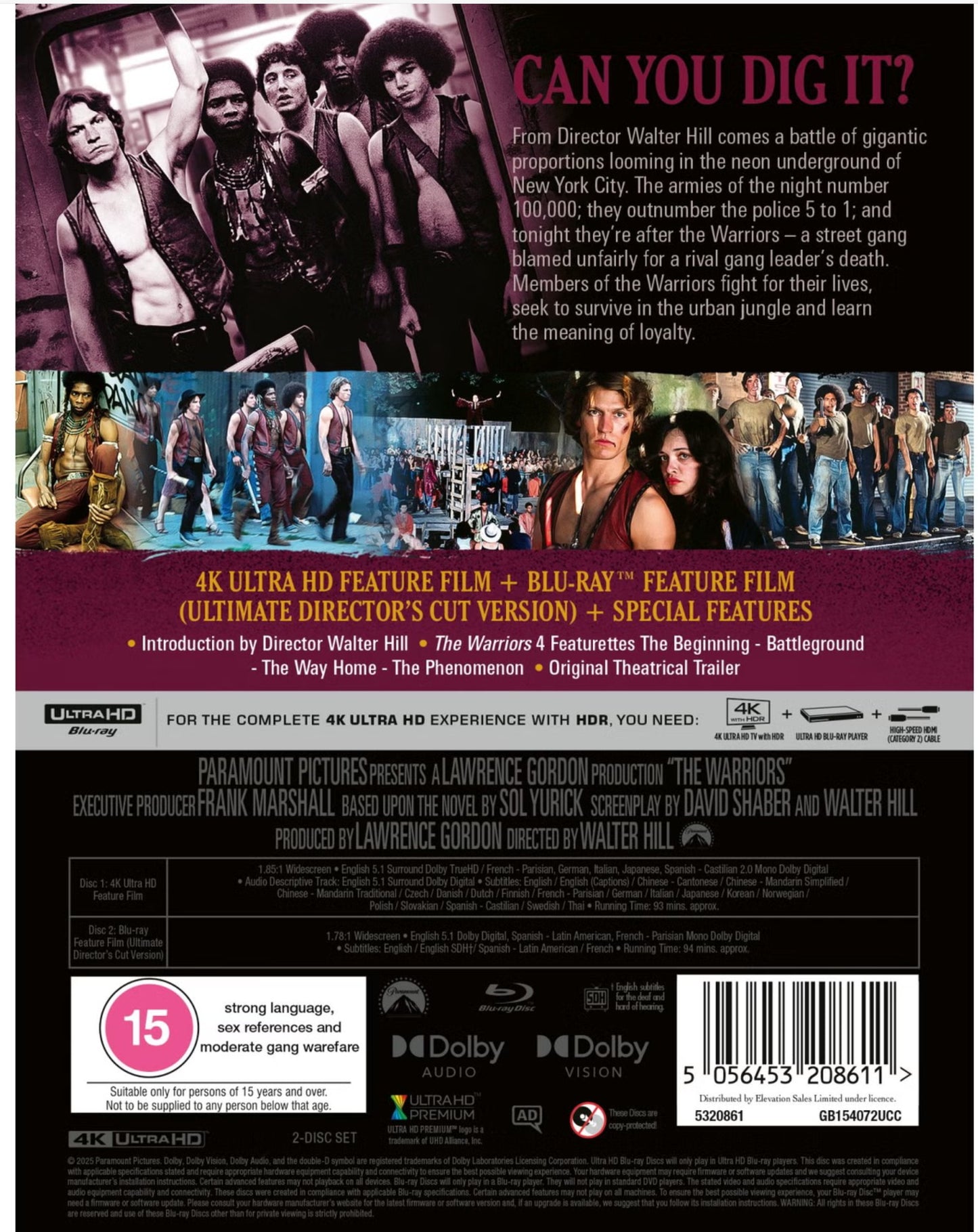 The Warriors (1979) Limited Collector's Edition 4K Ultra HD + Blu-Ray (Paramount/Region Free) [Preorder]