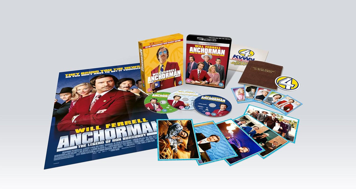 Anchorman: The Legend of Ron Burgundy 20th Anniversary 4K Ultra HD Collector's Edition (Paramount UK/Region Free)
