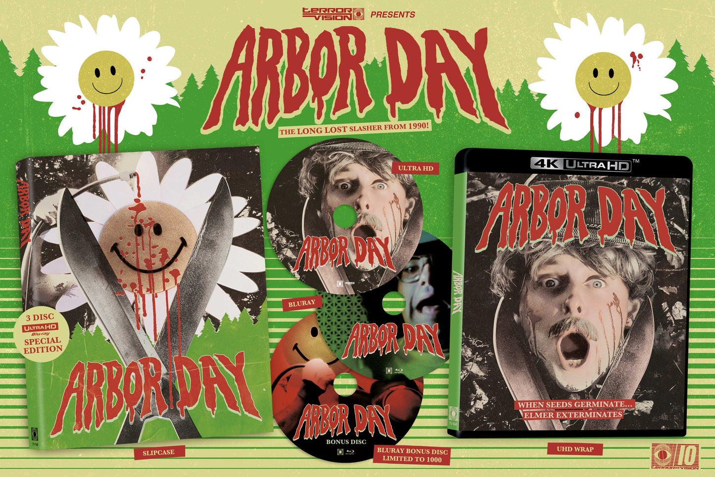Arbor Day (1990) 4K UHD/Blu-ray 3 Disc Limited Edition w/ Slipcover (Terror Vision) [Preorder] PRODUCT MANUFACTURING DELAY (See product page for update)