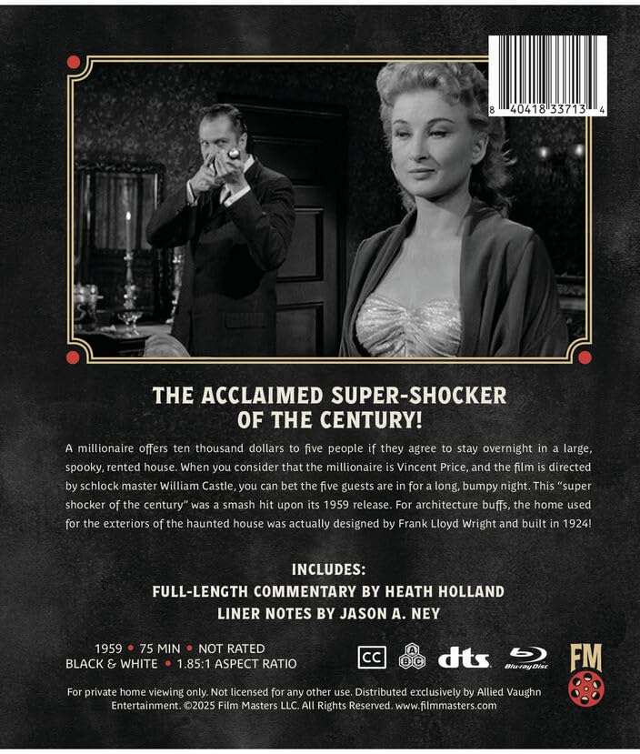 House On Haunted Hill Blu-ray (Film Masters) [Preorder]