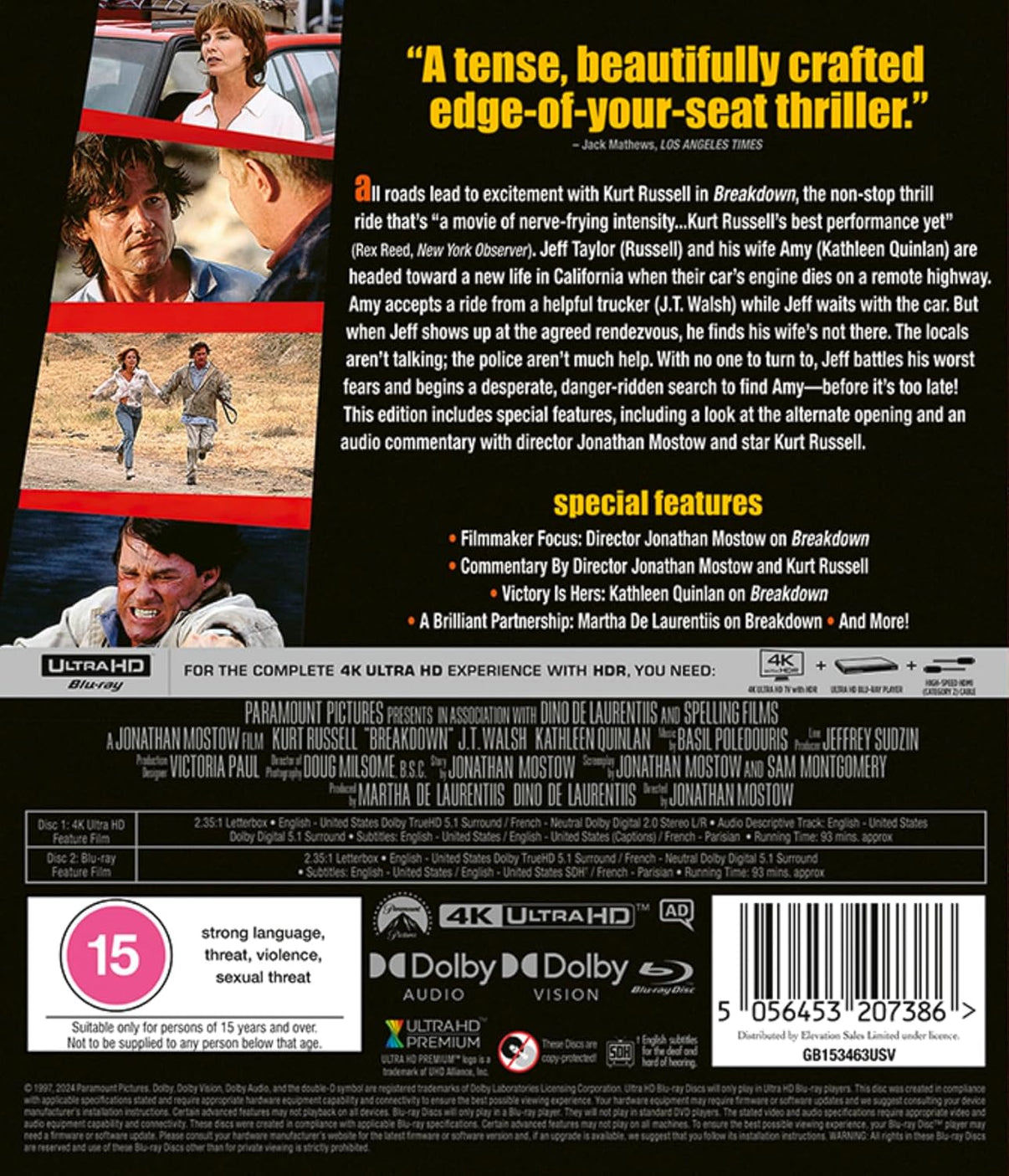 Breakdown 4K UHD + Bluray with Slipcover (Paramount U.S.) The
