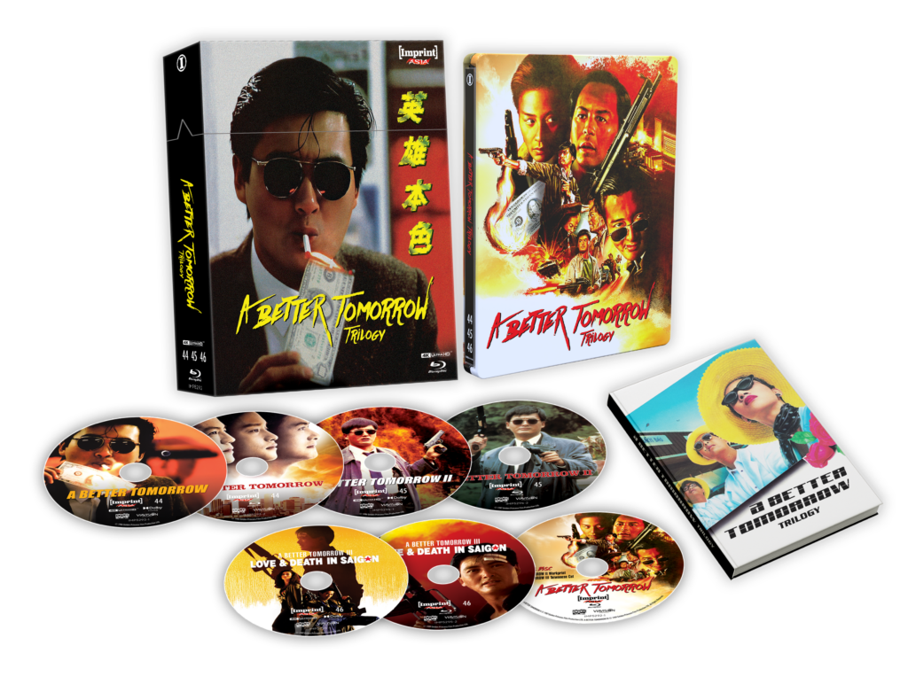 A Better Tomorrow Trilogy (1986 – 1989) – 4K UHD + Blu-ray SteelBook + Hardcover Booklet in Limited Edition Hardbox (Imprint/Region Free) [Preorder]