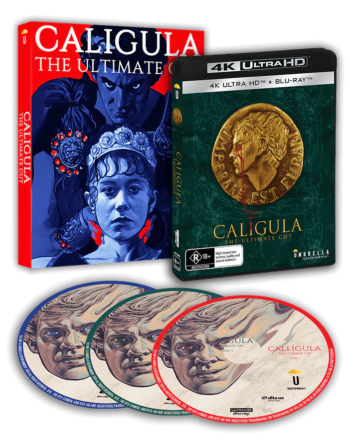 Caligula: The Ultimate Cut (2023) 4K UHD (1-Disc) + Blu-ray (3-Discs) (Umbrella/Region Free) ***CORRECTED VERSION***