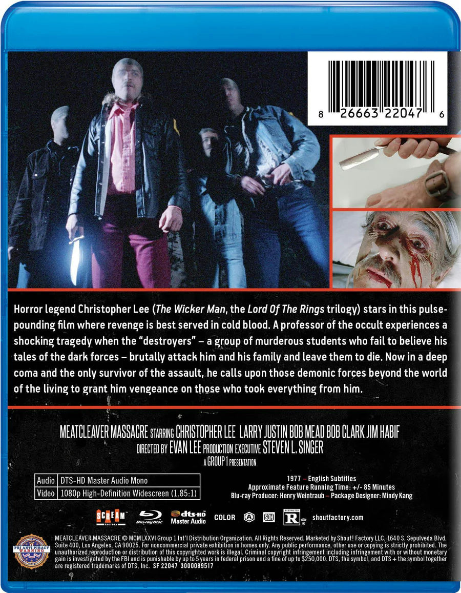 Meatcleaver Massacre Blu-ray (Scream Factory)