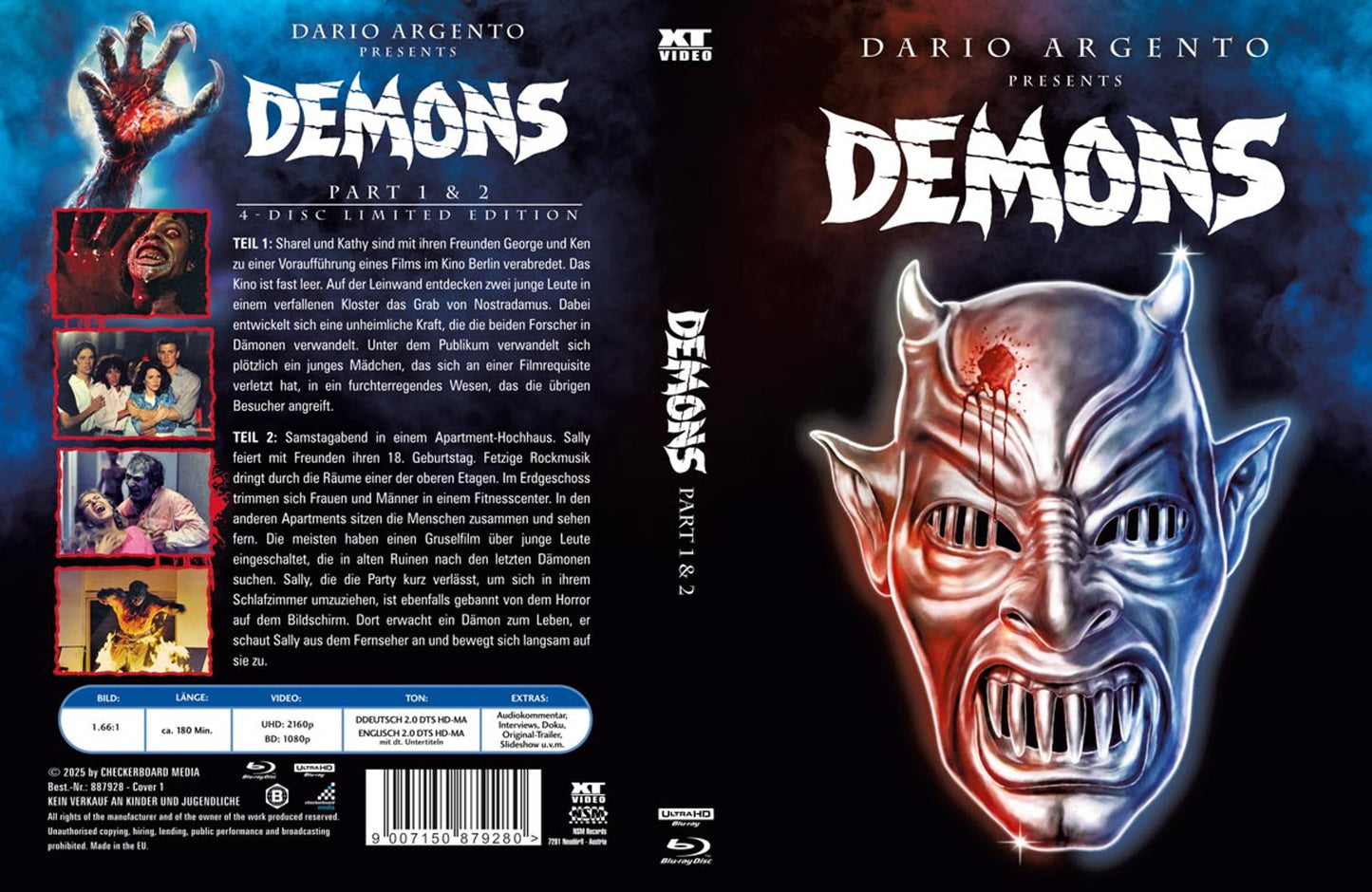 Demons 1 & 2 (4K Ultra HD Blu-ray & Blu-ray Padded Mediabook) (XT Video/NSM/Region Free)
