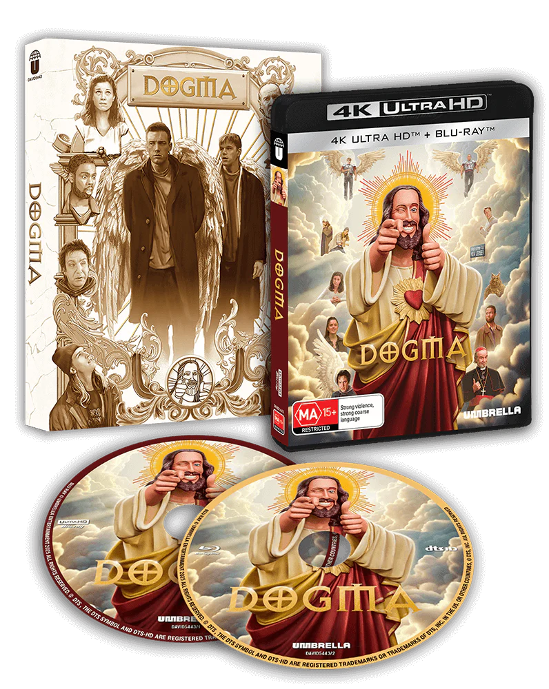 The Atomic Movie Store DOGMA (1999) 4K UHD + Blu-ray with Slipcase (Umbrella Entertainment/Region Free)