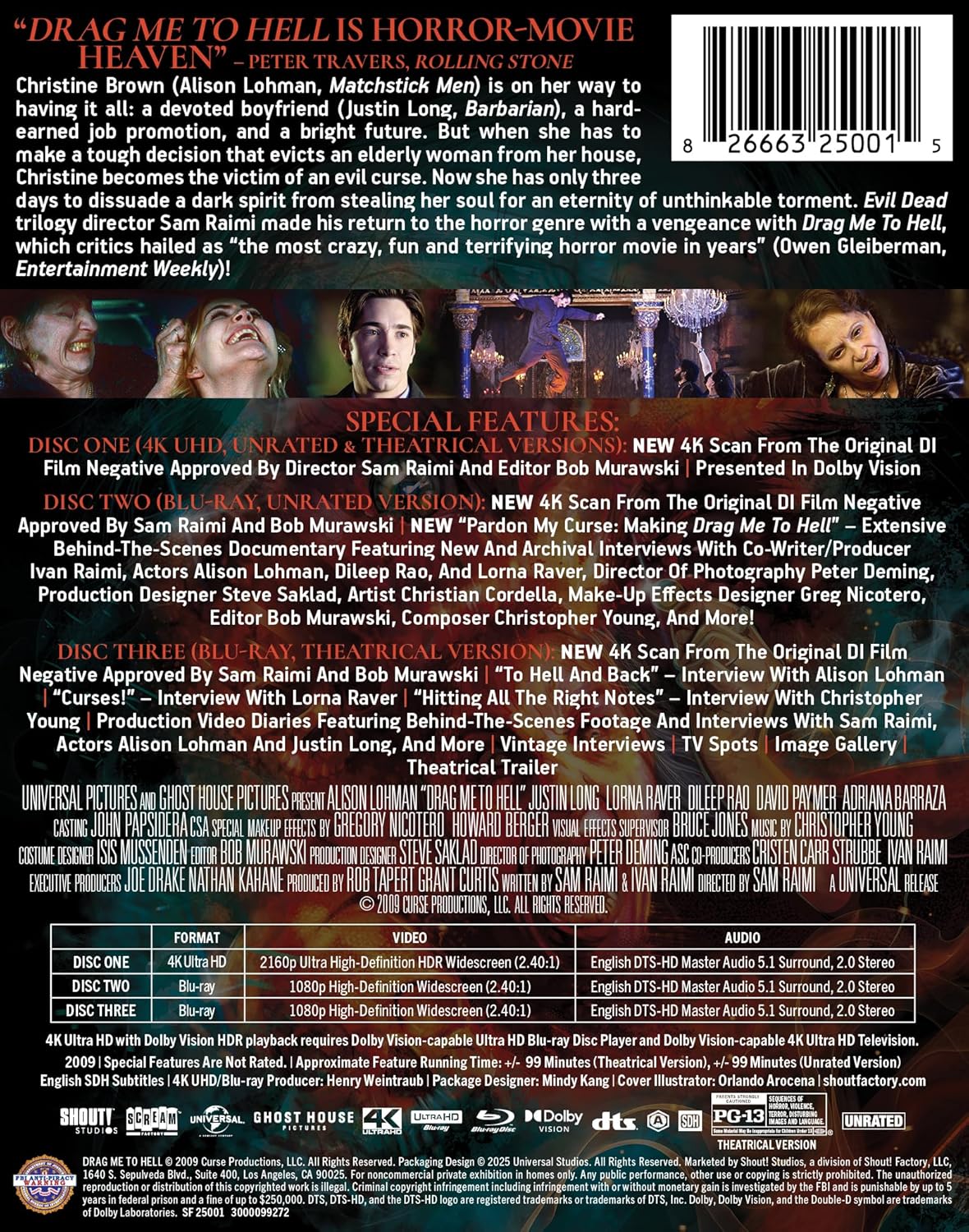Drag Me to Hell 4K UHD + Blu-ray SteelBook (Scream Factory)