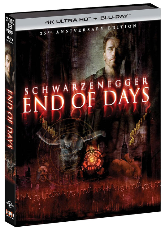 End of Days 4K UHD + Blu-ray with Slipcover (25th Anniversary Edition) (Scream Factory) [Preorder]
