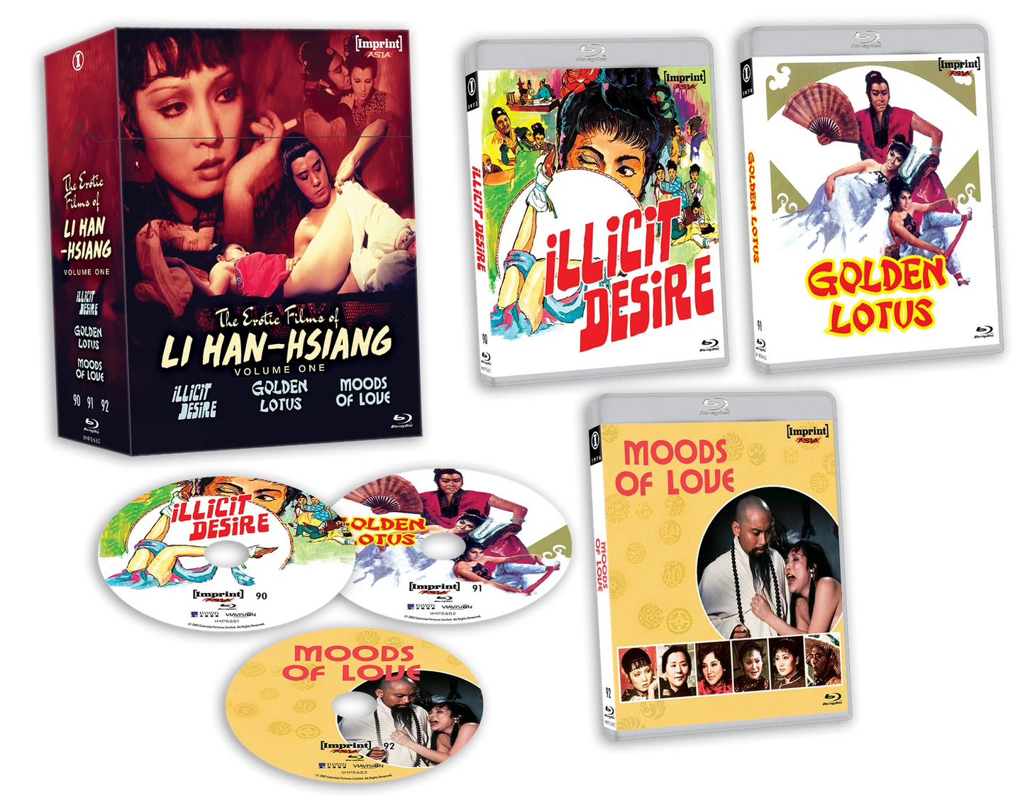 The Erotic Films of Li Han-hsiang: Volume One (1973 - 1976) - Blu-ray Limited Edition Hardbox - Imprint Asia #90 - 92 (Imprint/Region Free) [Preorder]