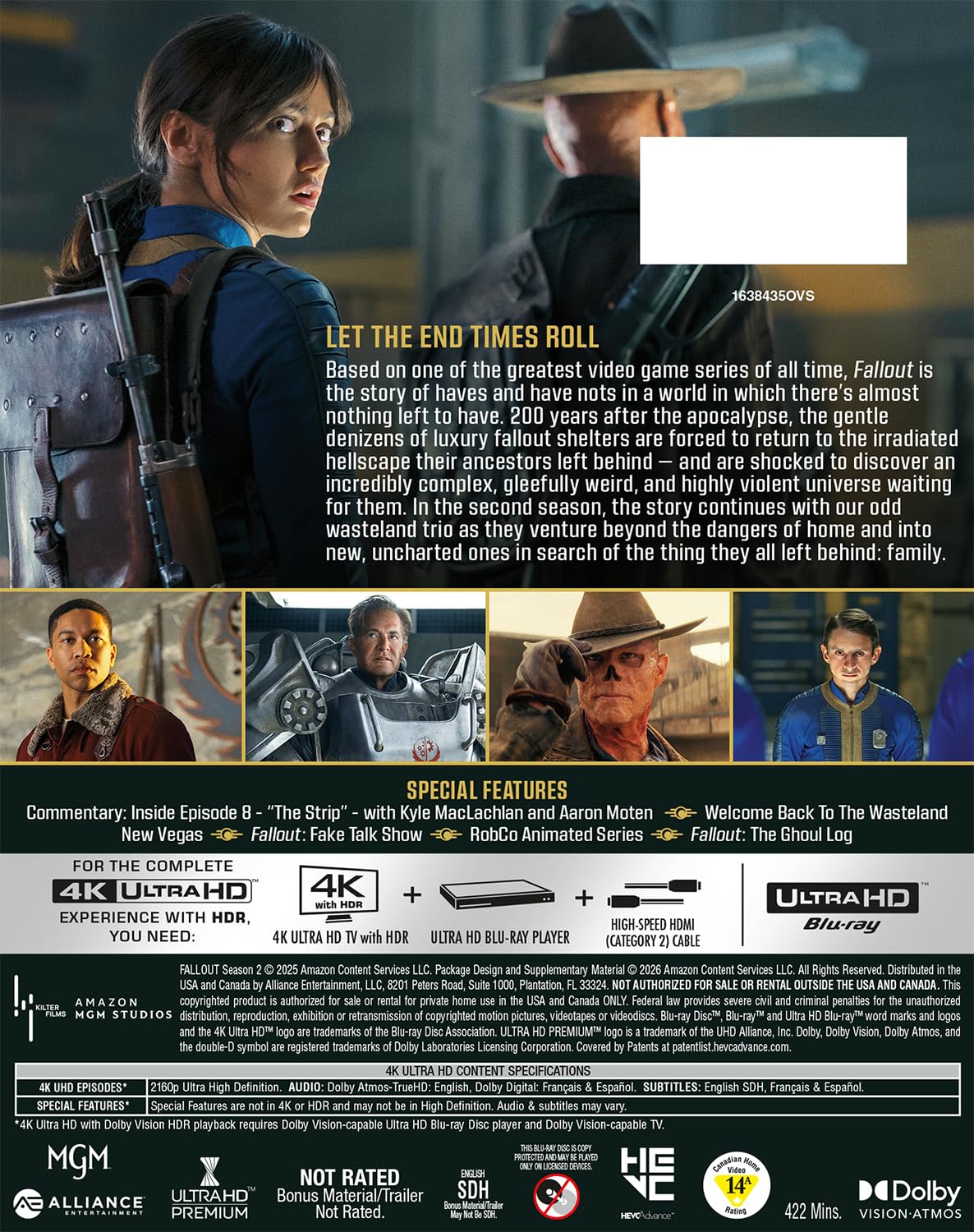 Fallout: Season Two 4K UHD with Slipcover (MGM U.S.) [Preorder]