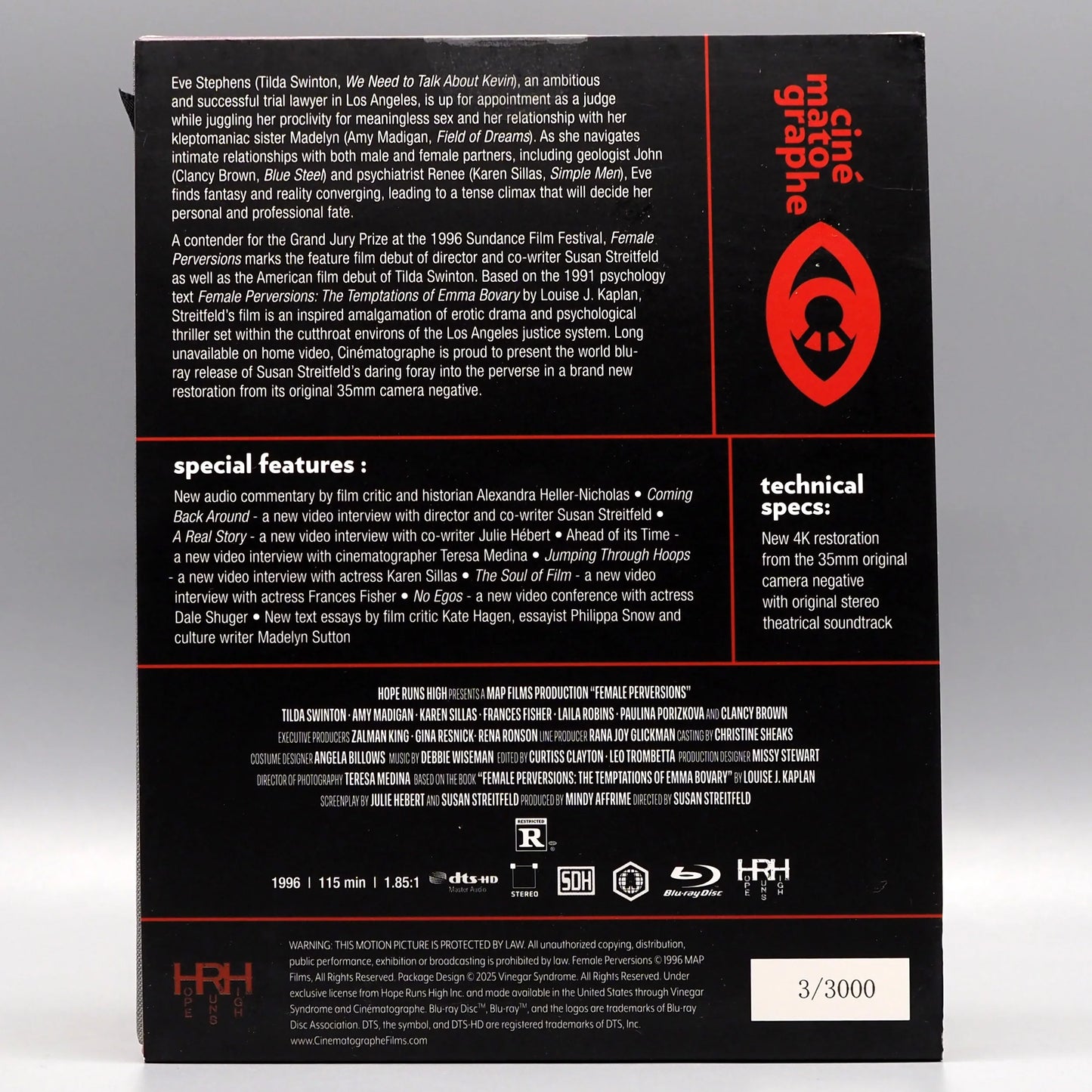 Female Perversions Blu-ray with Limited Edition J-card MediaBook Slipcase (Cinématographe)