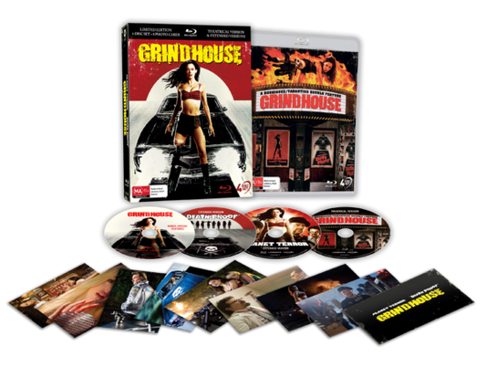 GRINDHOUSE: Planet Terror / Death Proof (2007) – Limited Edition Blu-ray with 3D Lenticular Hardcase + Art Cards (ViaVision/Region Free)