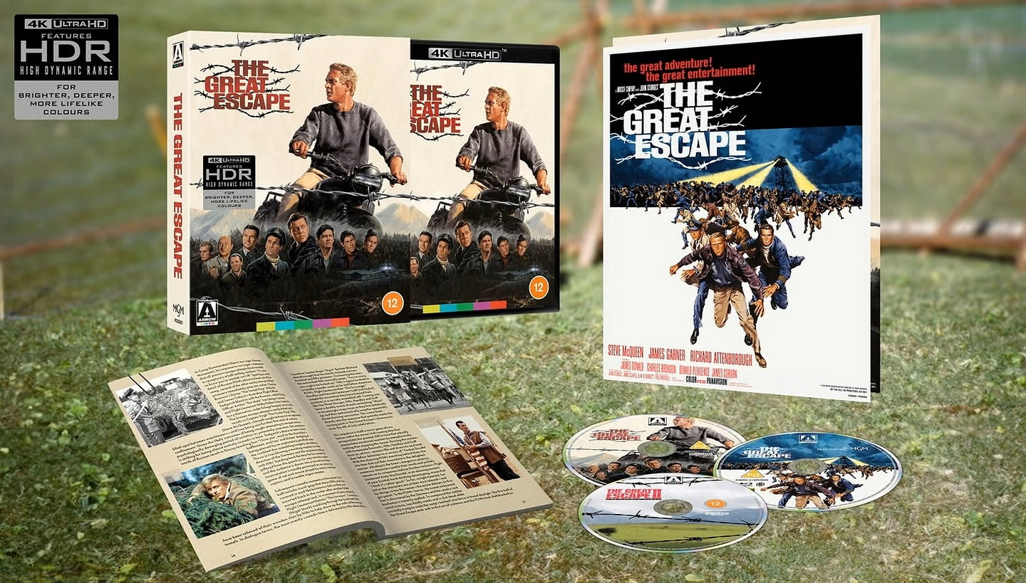 The Great Escape 4K UHD + Blu-ray Limited Edition with Slipcover (Arrow Video UK/Region Free/B) LIMIT 1 PER CUSTOMER