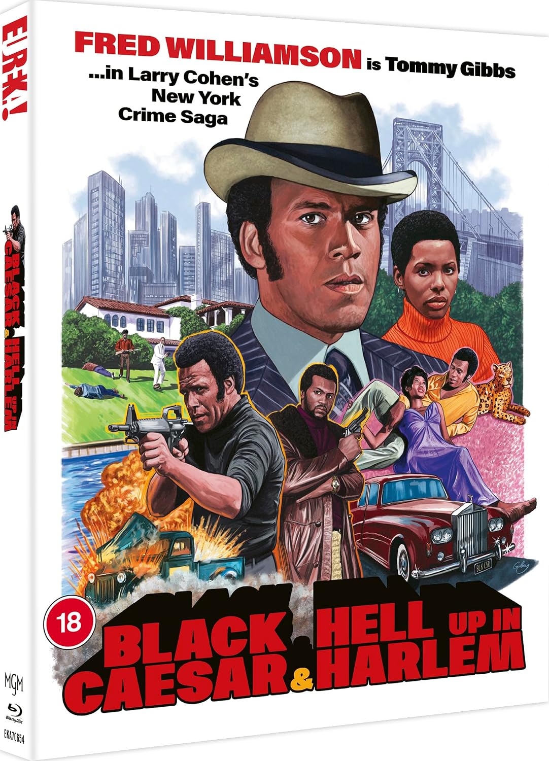 Black Caesar and Hell Up In Harlem Blu-ray with Limited Edition Slipcover + Booklet (Eureka/ Entertainment/Region B) [Preorder]