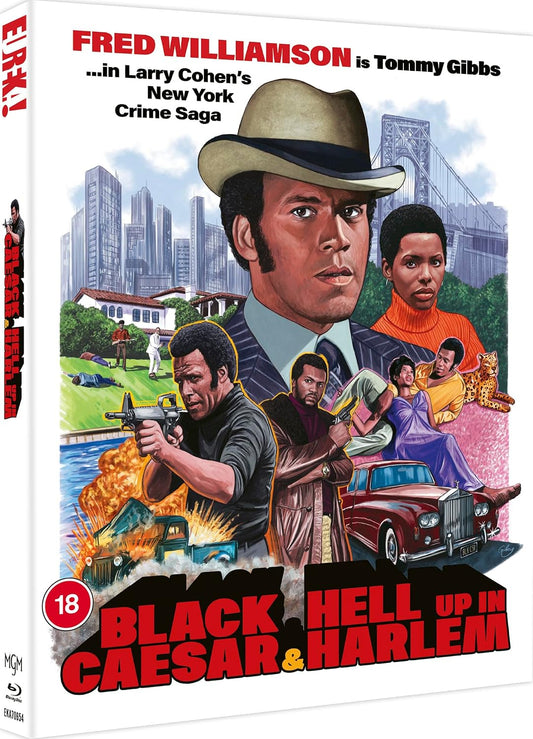 Black Caesar and Hell Up In Harlem Blu-ray with Limited Edition Slipcover + Booklet (Eureka/ Entertainment/Region B) [Preorder]