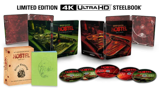 Hostel Parts I & II (20th Anniversary Edition) Limited Edition 4K Steelbook Collection + Blu-ray (Scream Factory) [Preorder]