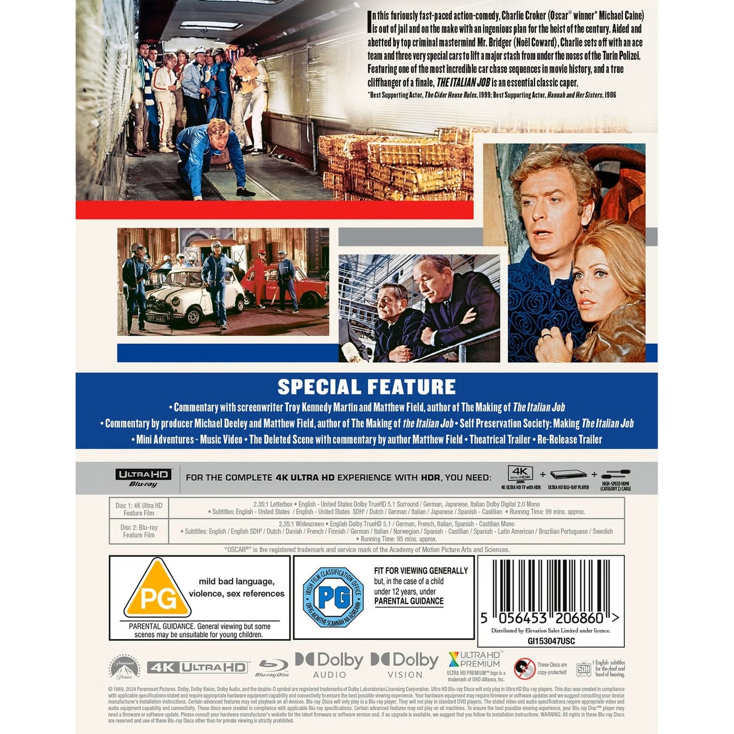 The Italian Job 4K UHD + Blu-ray Collector's Set (Region Free UK Import)