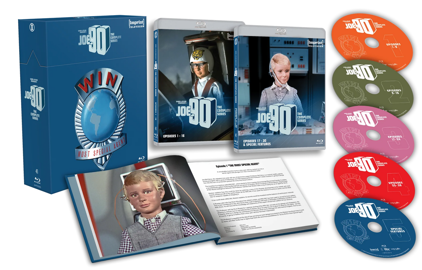 Joe 90: The Complete Series (1968) - Blu-ray Limited Edition Hardbox + Hardcover Booklet - Imprint Television #41 (Imprint/Region Free) [Preorder]