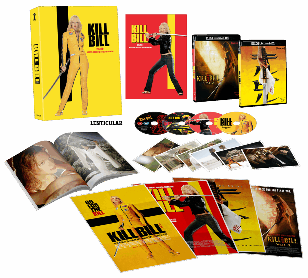 Kill Bill: Volume 1 & 2 (2003 – 2004) 4K UHD + Blu-ray Lenticular Limited Edition (Imprint/Region Free) [Preorder]