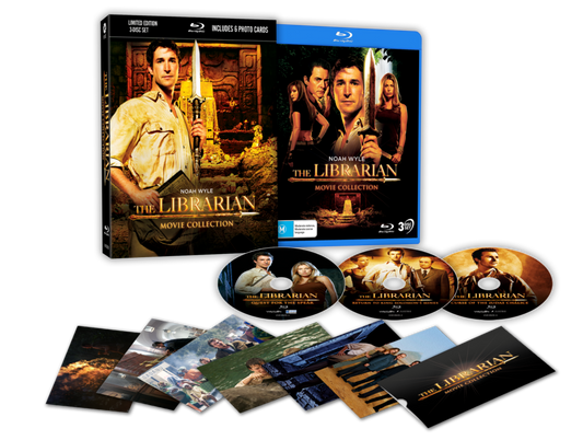 The Librarian: Movie Collection (2004 – 2008) – Limited Edition 3D Lenticular Hardcase + Art Cards Blu-ray (ViaVision/Region Free)