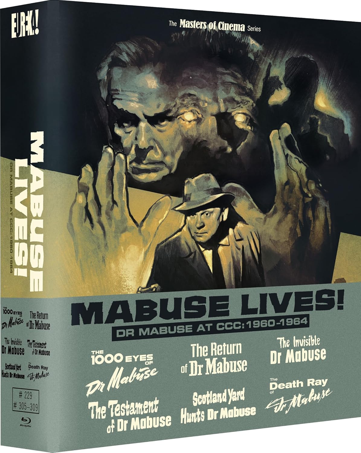 Mabuse Lives! Dr Mabuse At CCC: 1960-1964 Blu-ray Limited Edition with Harbound Slipcase + Collector's Book (Eureka U.S.) LIMIT 1 PER CUSTOMER