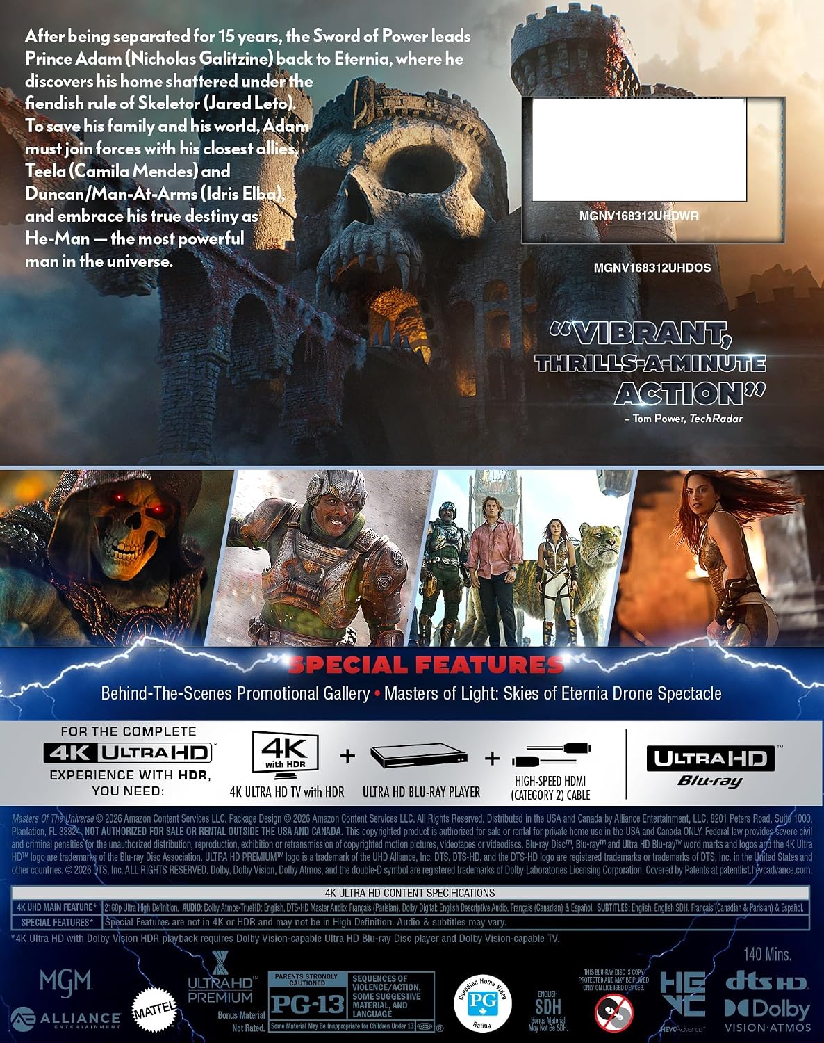 Masters of the Universe 4K UHD with Slipcover (MGM) [Preorder]