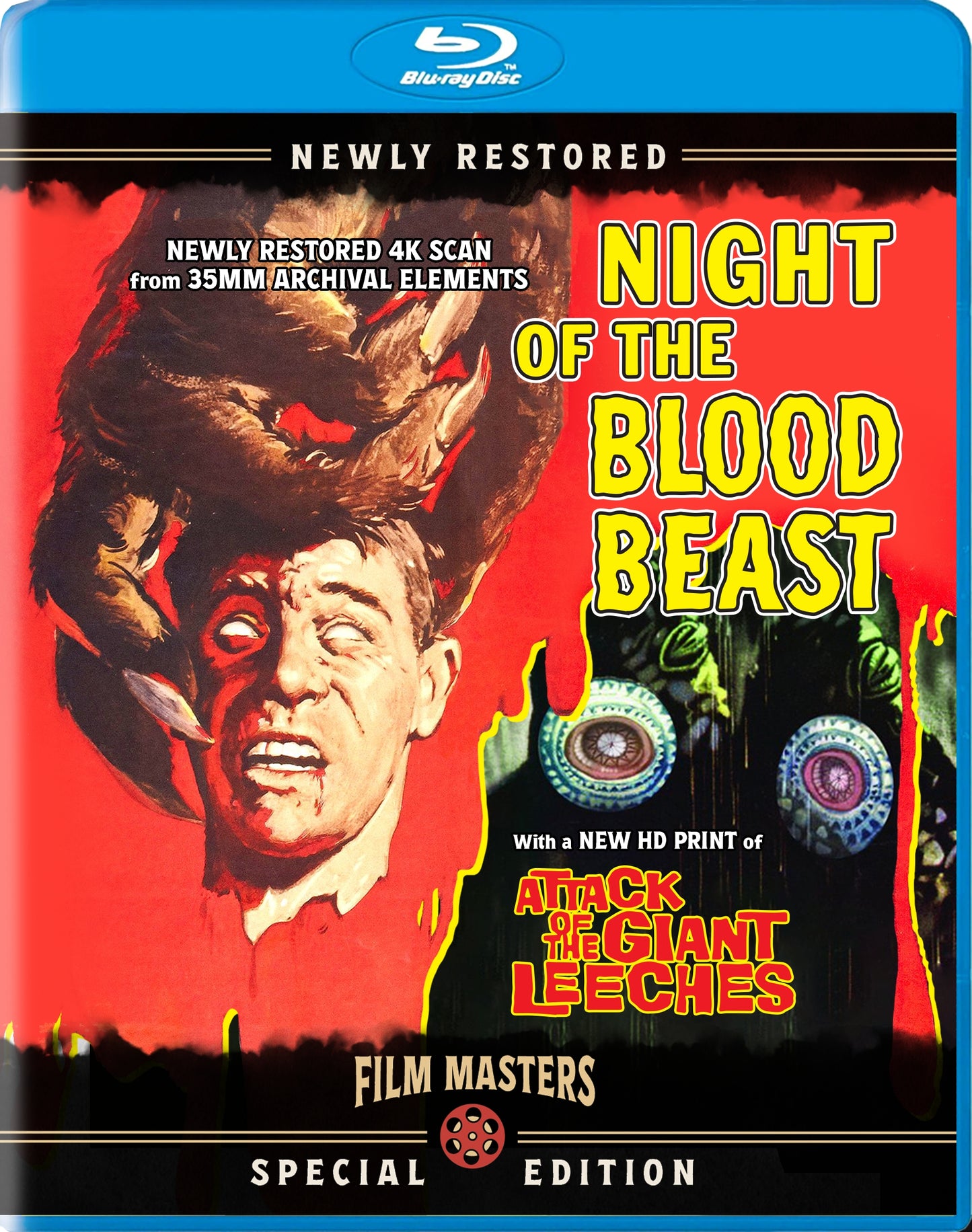 Night Of the Blood Beast (1958) With Bonus Film, Attack of the Giant Leeches (1959) Blu-ray (Film Masters)