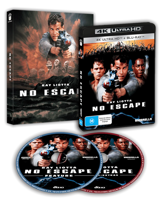 No Escape AKA Escape from Absolom (1994) 4K UHD + Blu-ray with Slipcover (Umbrella Entertainment/Region Free) LIMIT 1 PER CUSTOMER