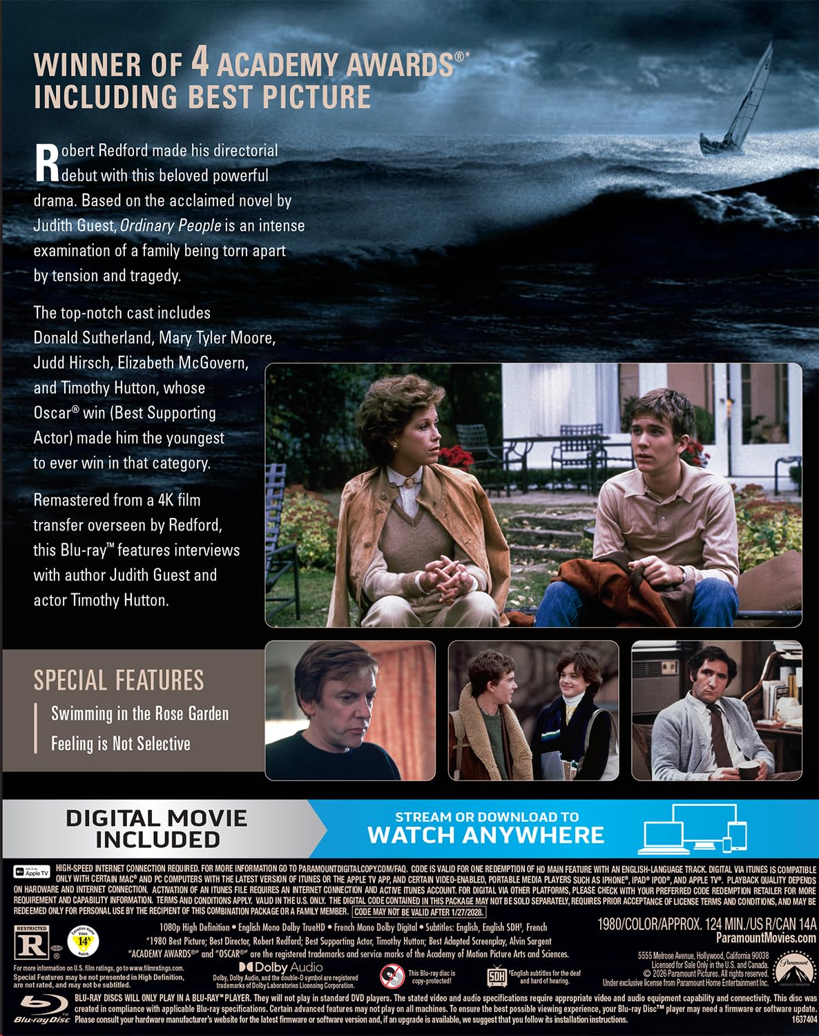 Ordinary People Blu-ray (Paramount U.S.) [Preorder]