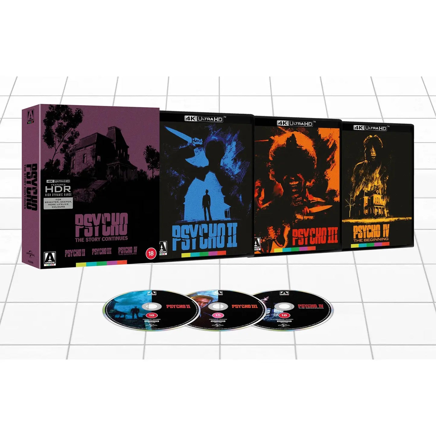 Psycho - The Story Continues (Psycho II, III, & IV) 4K UHD (Arrow UK)