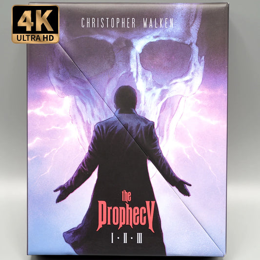 The Prophecy 1-3 4K UHD + Blu-ray Magnetic Diagonal Box + Slipcover Combo (Vinegar Syndrome)