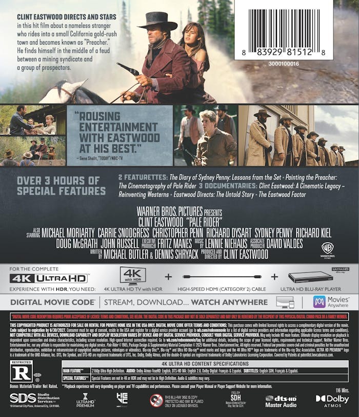 Pale Rider 4K Ultra HD with Slipcover (Warner Bros. U.S.)
