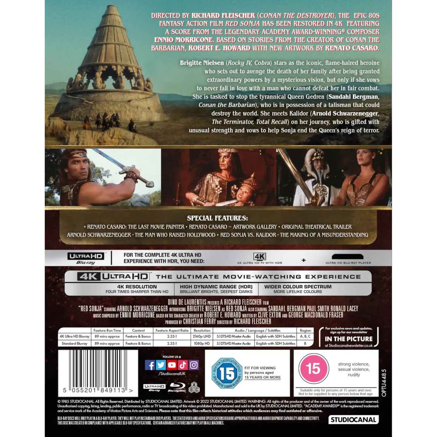 Red Sonja 4K UHD + Blu-ray  (StudioCanal/Region Free/B)