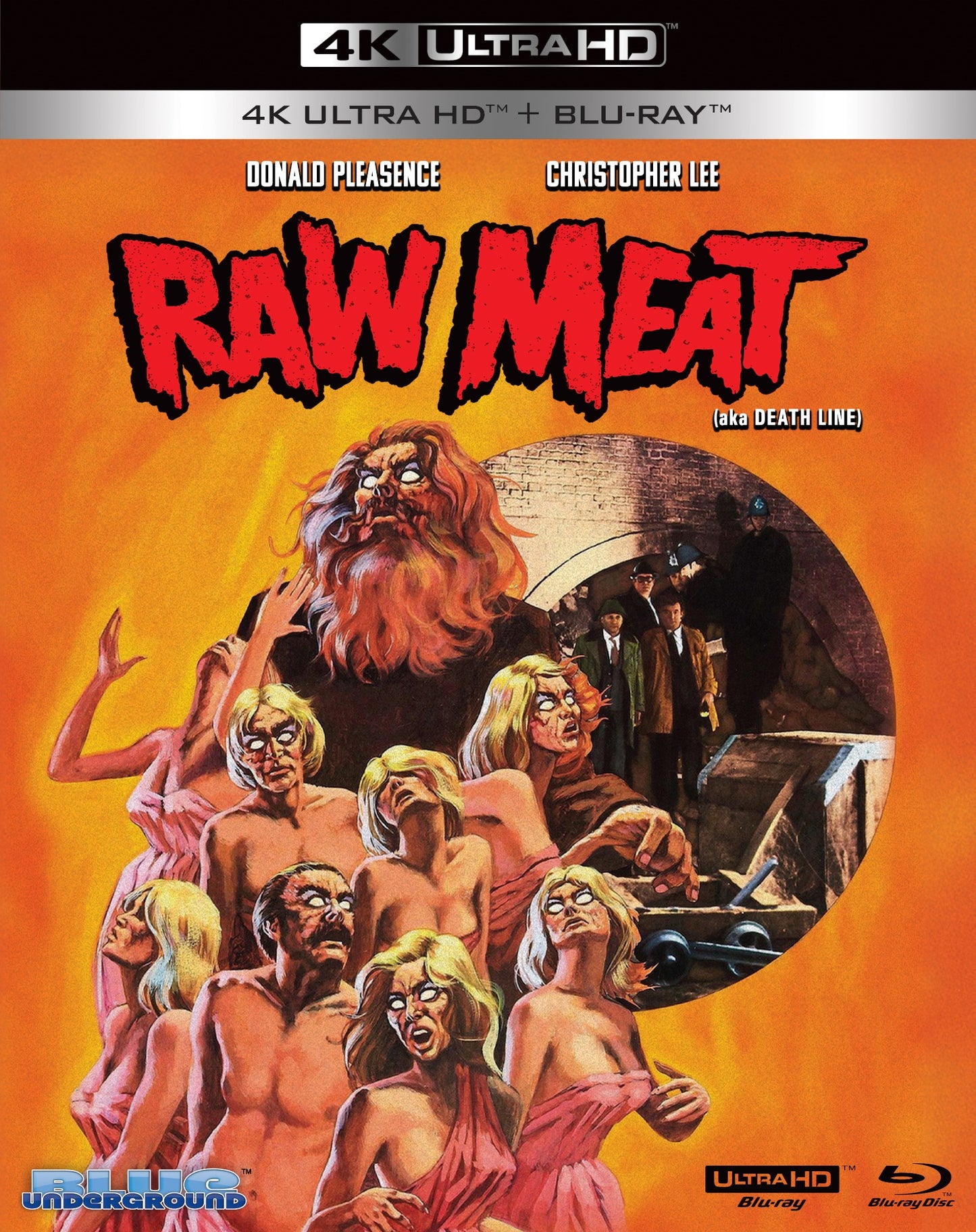 Raw Meat (aka Death Line) 4K UHD + Blu-ray with Slipcover (Blue Underground)