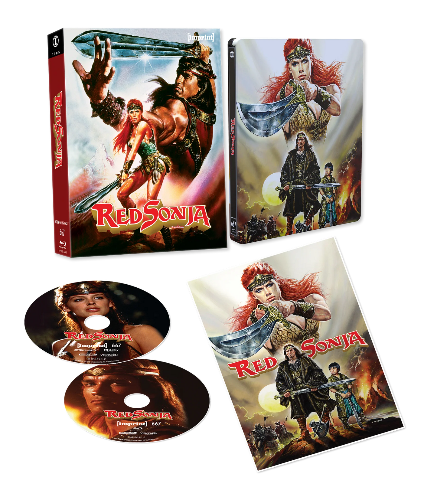 Red Sonja (1985) - 4K UHD + Blu-ray Limited Edition SteelBook in 3D Lenticular Hardcase + Poster (Imprint/Region Free) [Preorder]