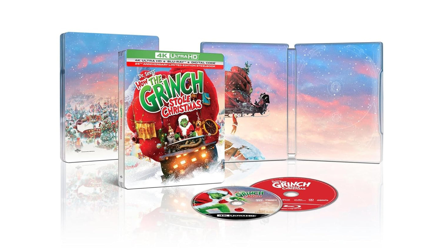 Dr. Seuss' How the Grinch Stole Christmas (25th Anniversary Edition)4K UHD + Blu-ray SteelBook (