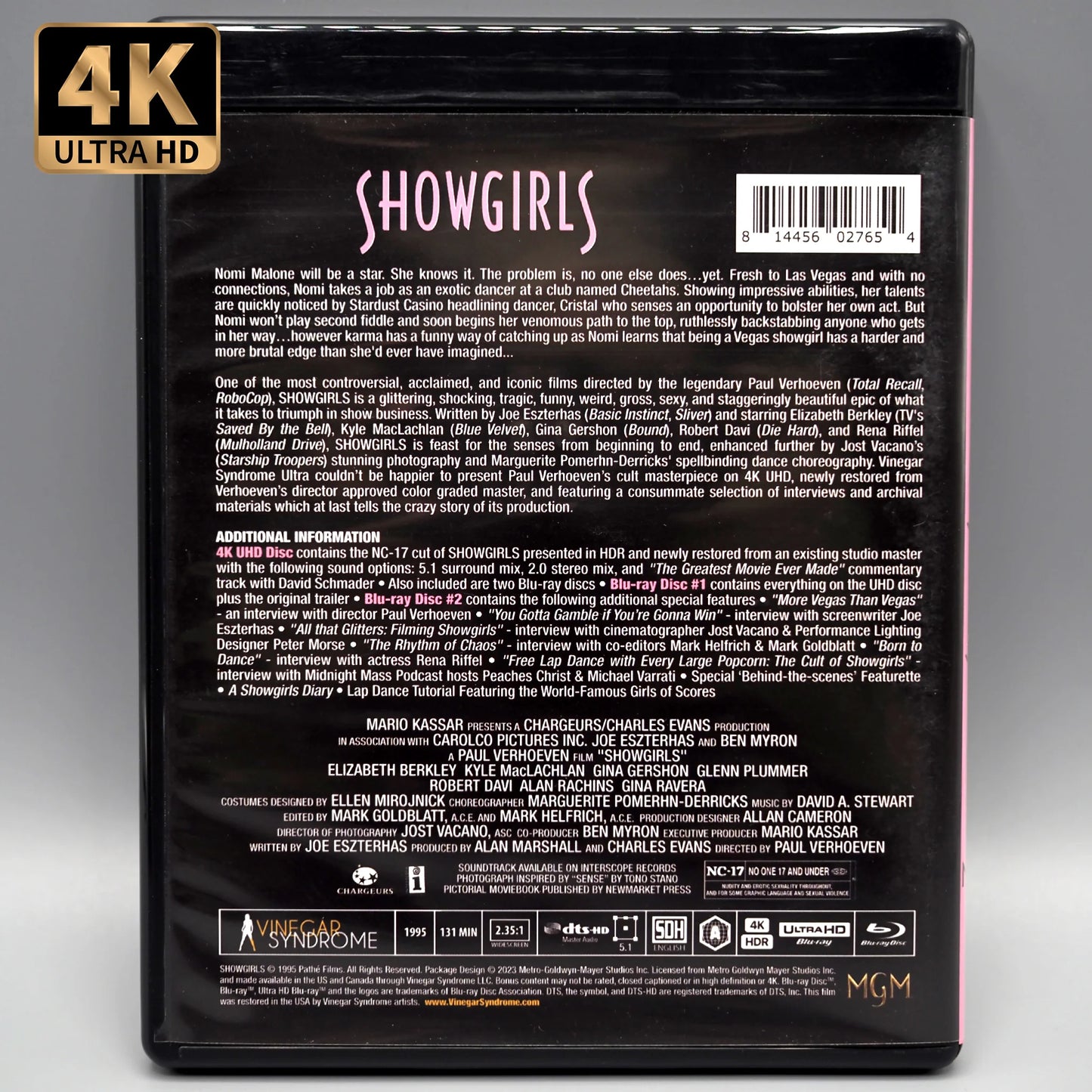 Showgirls 4K UHD + Blu-ray Standard Edition (Vinegar Syndrome)