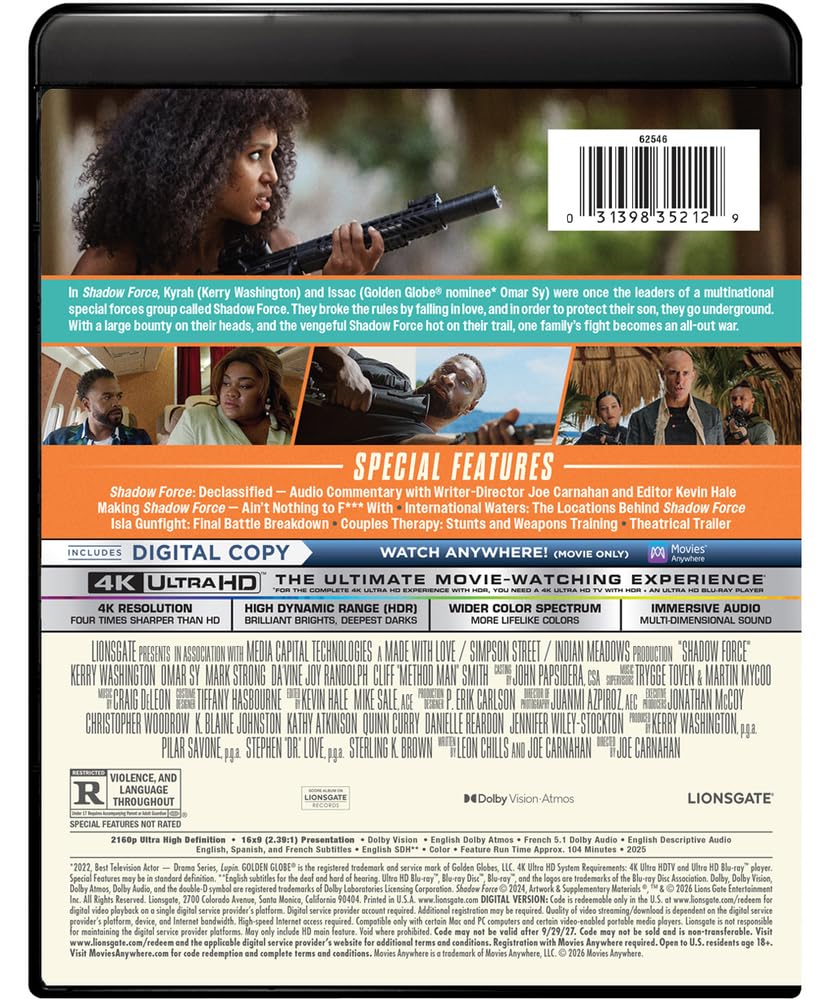 Shadow Force 4K UHD (Lionsgate U.S.)