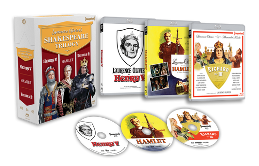 Laurence Olivier’s Shakespeare Trilogy (1944 – 1955) Blu-ray Hardbox (Imprint/Region Free)