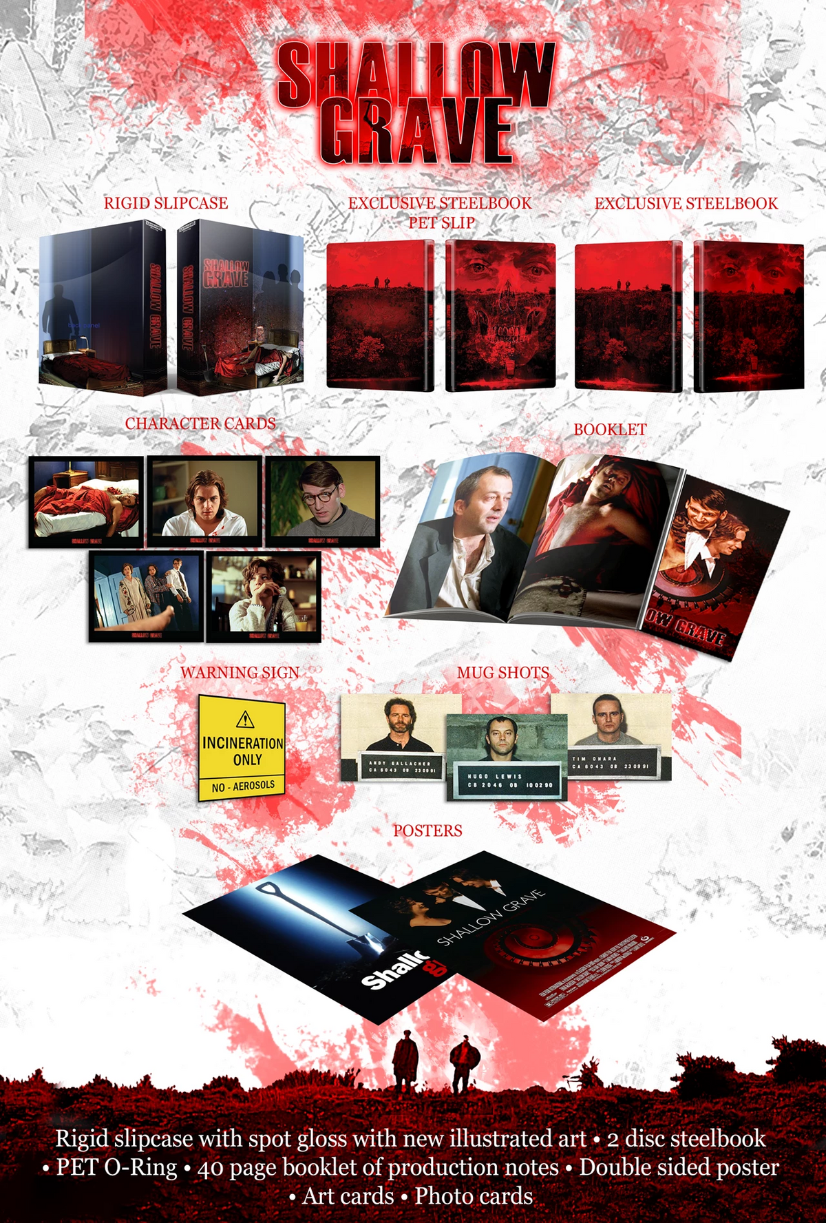 Shallow Grave 4K UHD + Blu-ray Collector's Edition with SteelBook (Film 4/Region Free/B) [Preorder] LIMIT 1 PER CUSTOMER