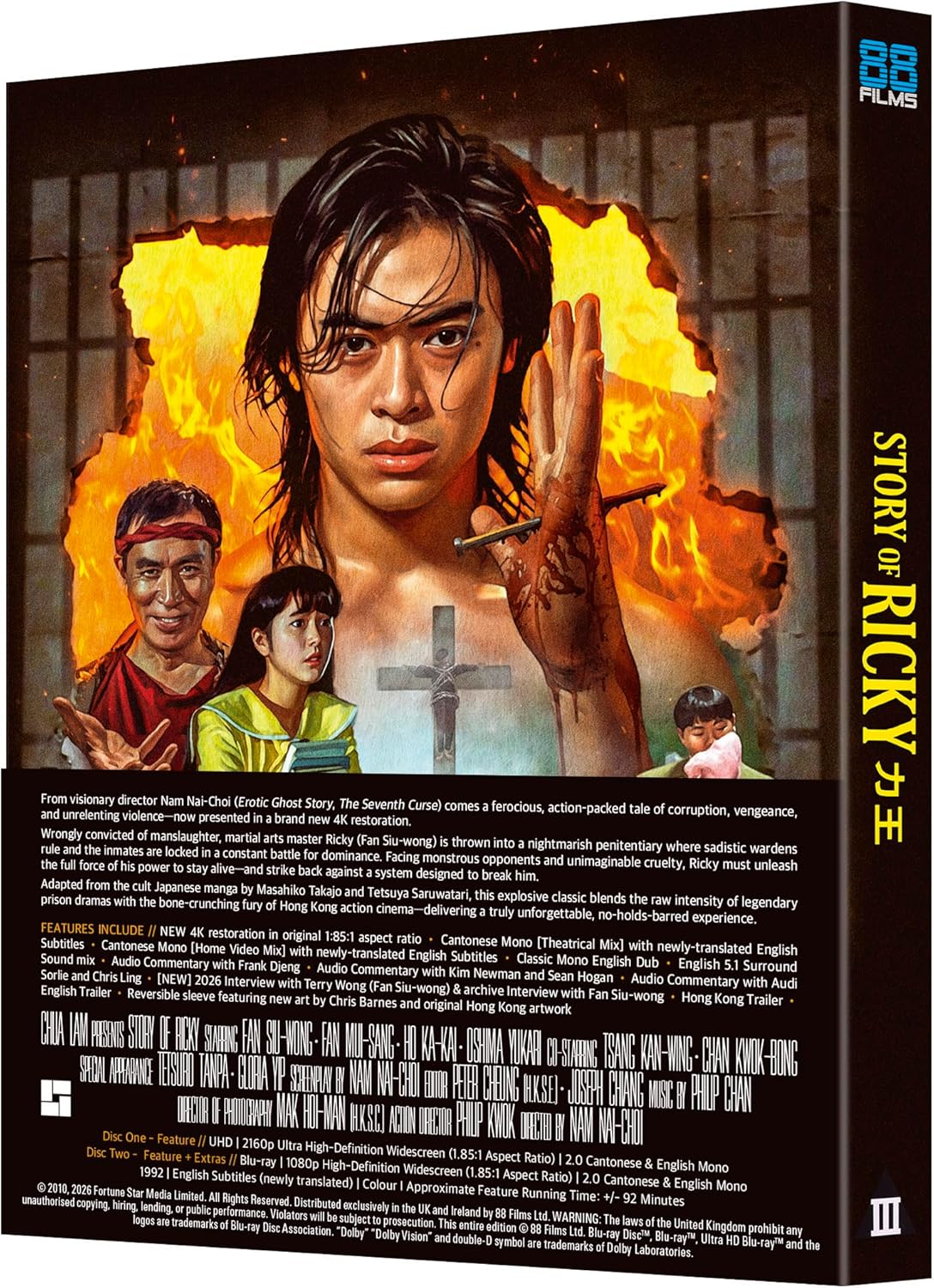 Story of Ricky aka Riki-Oh 4K UHD + Blu-ray with Slip (88 Films/Region Free/B) [Preorder]