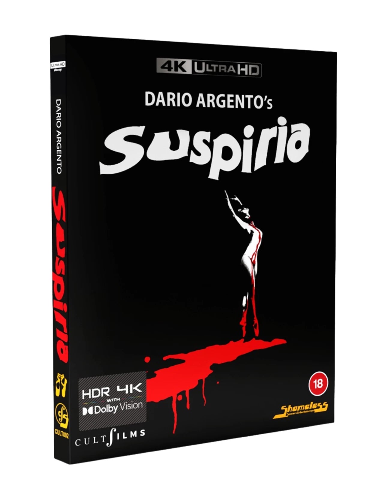 Suspiria Limited Edition 4K UHD + Blu-ray Extras Disc Collector's Edition with Slipcase + Book + Poster + Art Cards (Shameless Entertainment & Cult Films/Region Free) [Preorder]