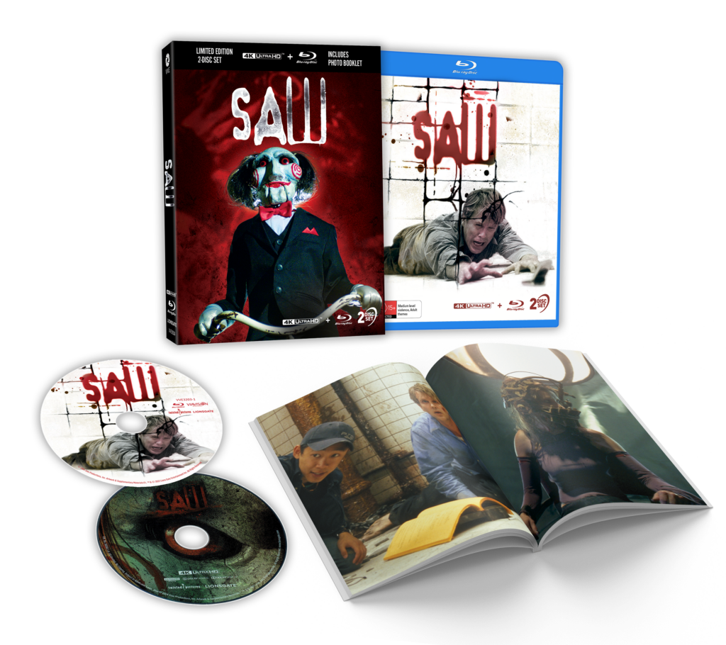 Saw (2004) – Limited Edition 3D Lenticular Hardcase + Photo Booklet 4K UHD + Blu-ray (ViaVision/Region Free) [Preorder]