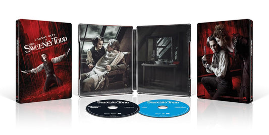 Sweeney Todd: The Demon Barber of Fleet Street 4K UHD + Blu-ray SteelBook (Paramount U.S.) LIMIT 1 PER CUSTOMER