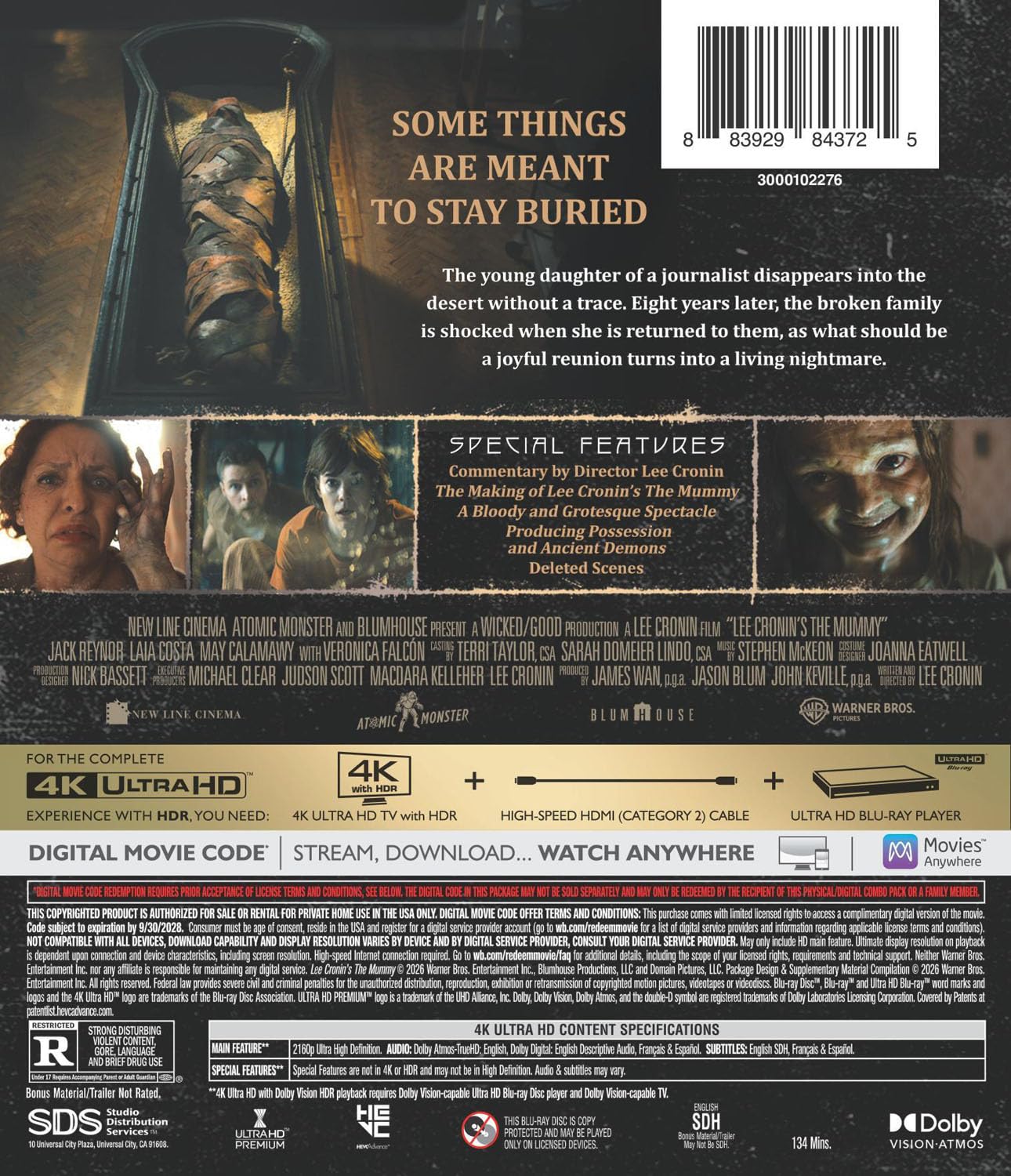 Lee Cronin's The Mummy 4K UHD (Universal U.S.) [Preorder]