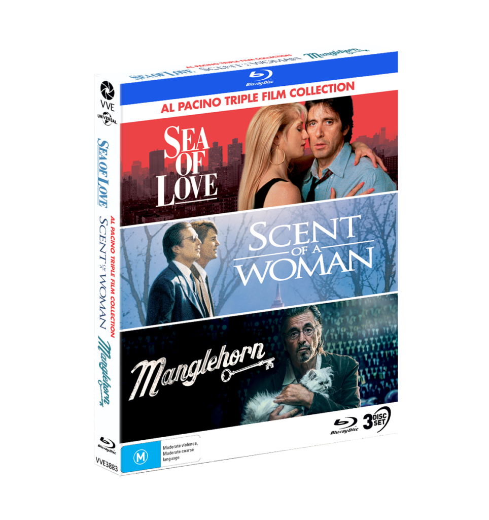 Al Pacino: Triple Film Collection (Sea of Love / Scent of A Woman / Manglehorn) – Special Edition Blu-ray with Slipcase (ViaVision/Region Free) [Preorder]