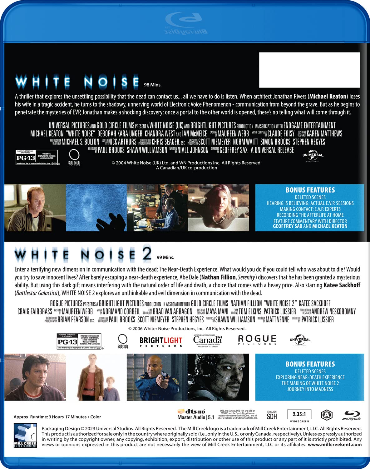 White Noise 1 & 2 Double Feature Blu-ray (Mill Creek)