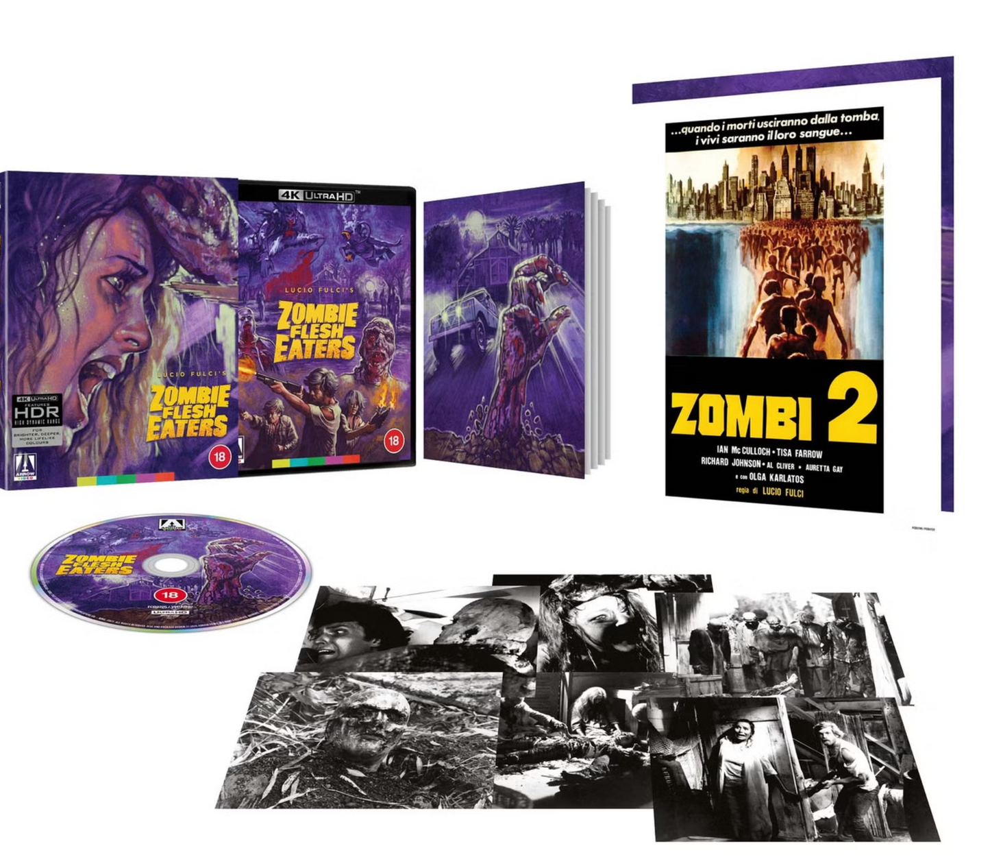 Zombie Flesh Eaters 4K UHD Limited Edition with Slipcover (Arrow Films UK/Region Free) [Preorder]