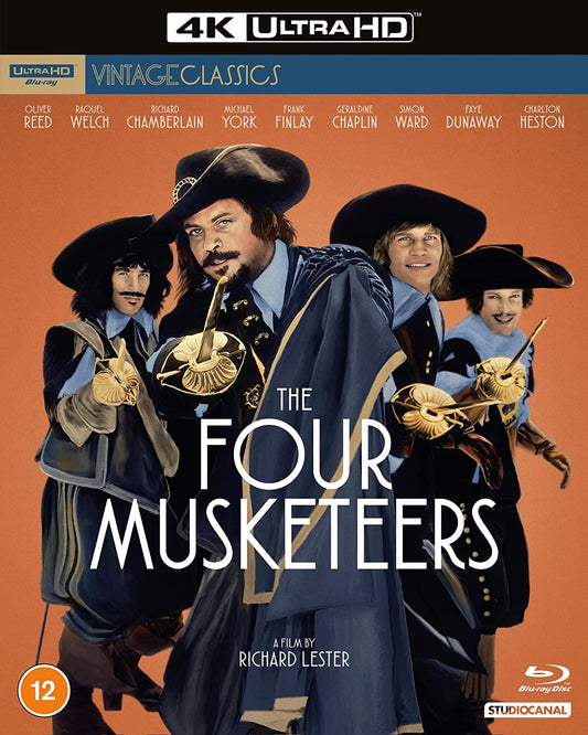 The Four Musketeers 4K UHD + Blu-ray with Slipcover (StudioCanal/Region Free/B)